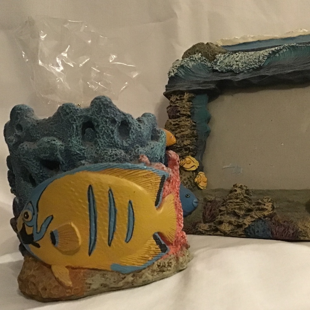 🐠NEW  3 Pc Tropical Reef Fish Desk Set by FIGI